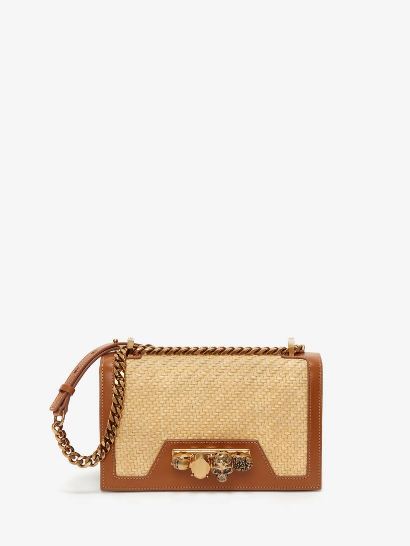 Jewelled Satchel in Natural - 1