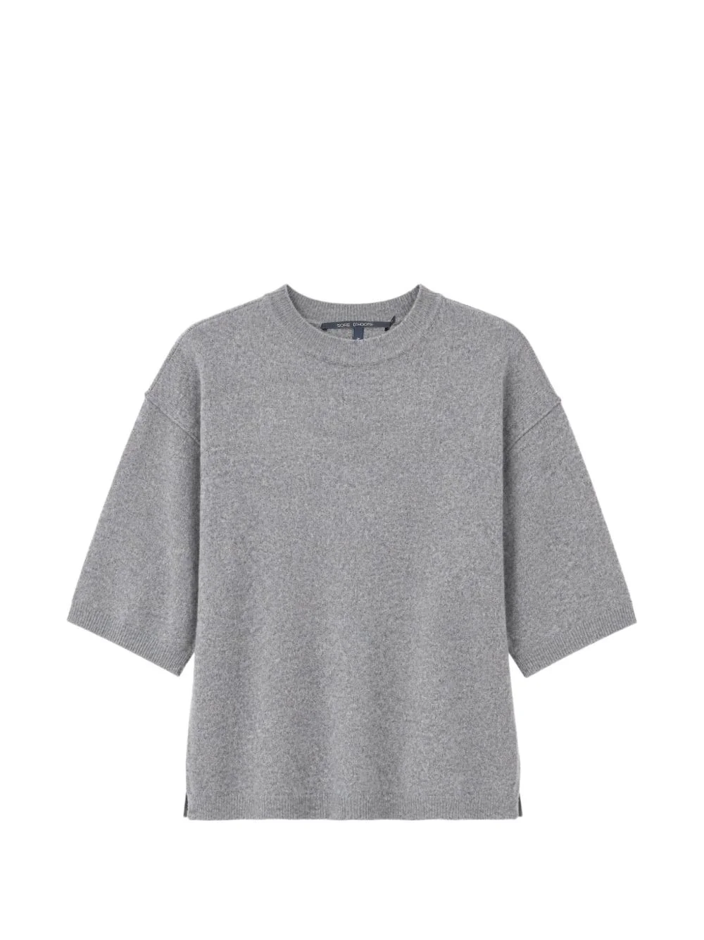 short-sleeve wool sweater - 1