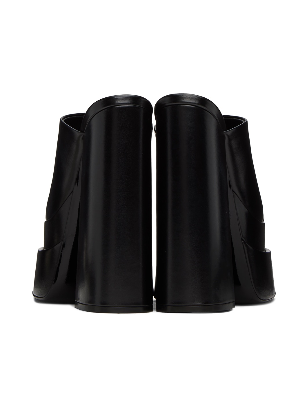 Black Platform Heeled Sandals - 2