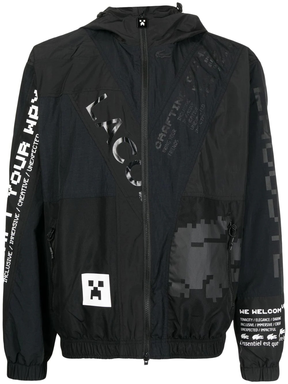 graphic-print hooded lightweight jacket - 1