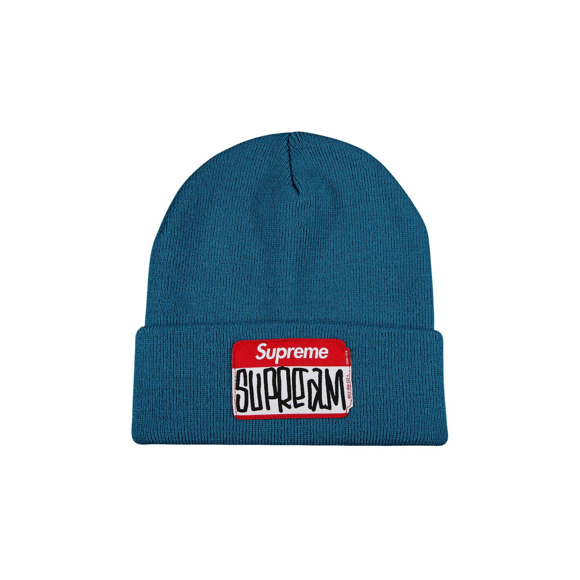 Supreme Supreme Gonz Nametag Beanie 'Teal' | goat | REVERSIBLE