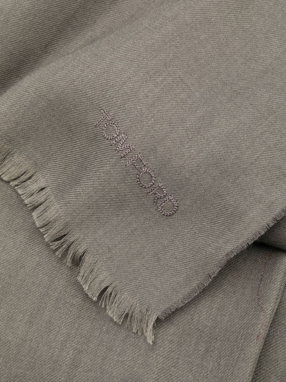 grey cashmere scarf - 3