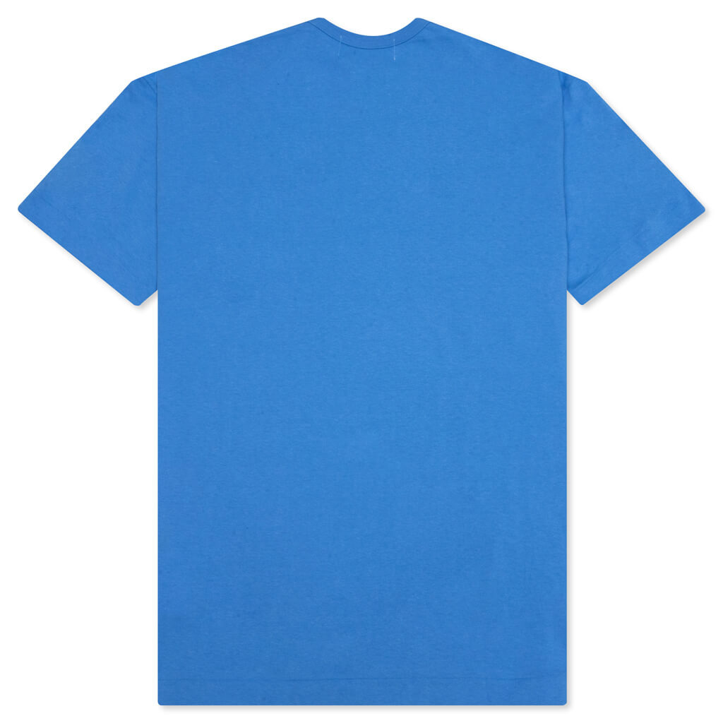 COMME DES GARCONS PLAY SMALL RED HEART T-SHIRT - BLUE - 2