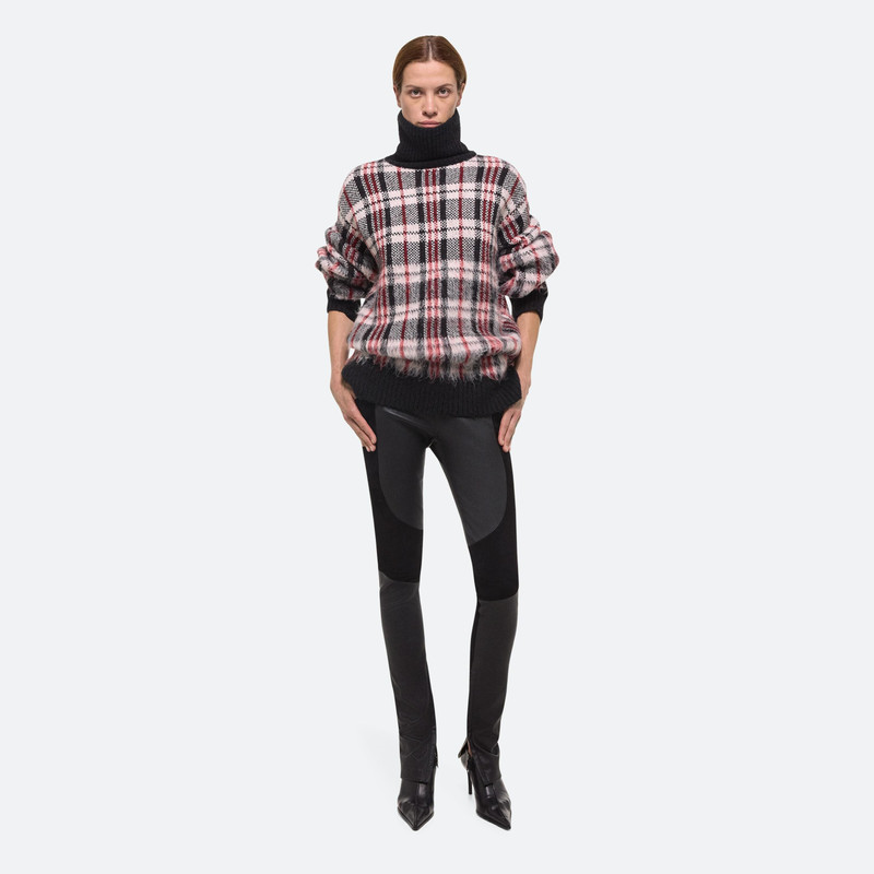 BRUSHED PLAID TURTLENECK SWEATER 3