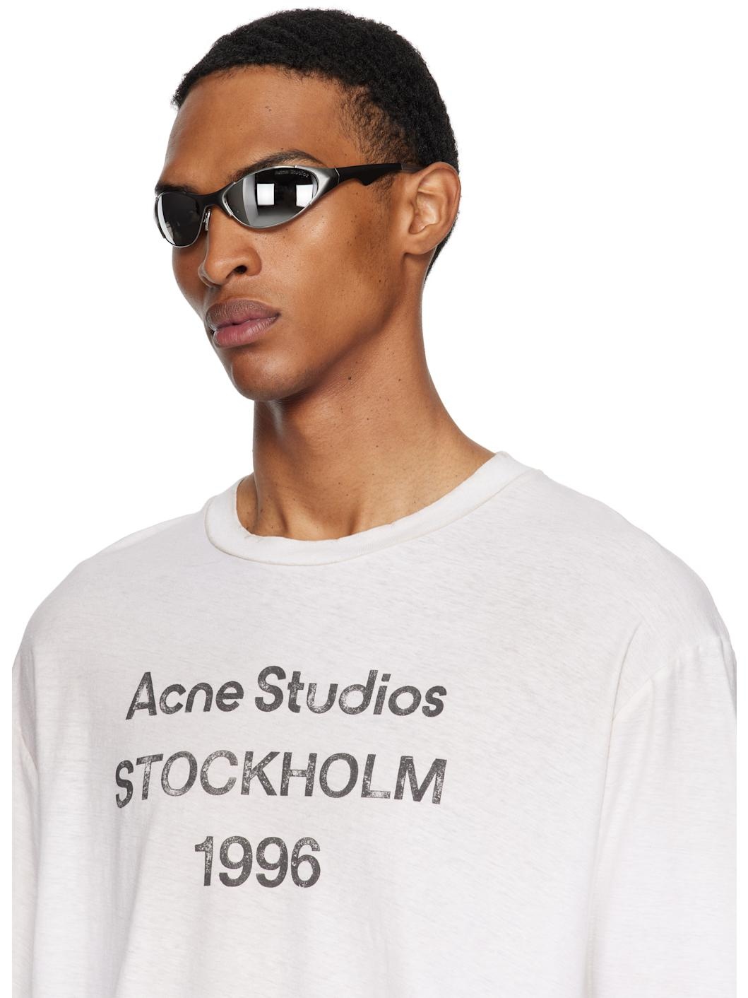 Silver Metal Frame Charm Sunglasses - 4