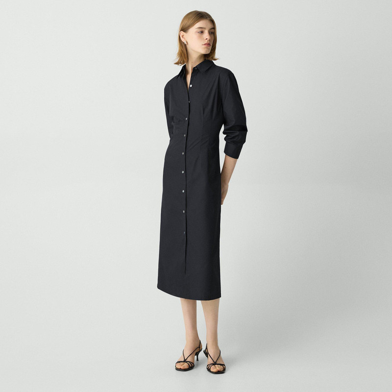 A-Line Midi Dress in Sleek Poplin 2
