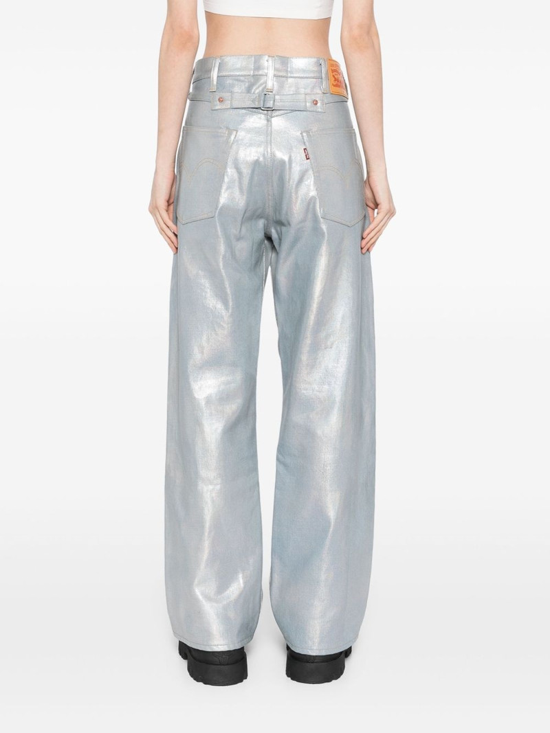 foiled-print straight-leg jeans 4