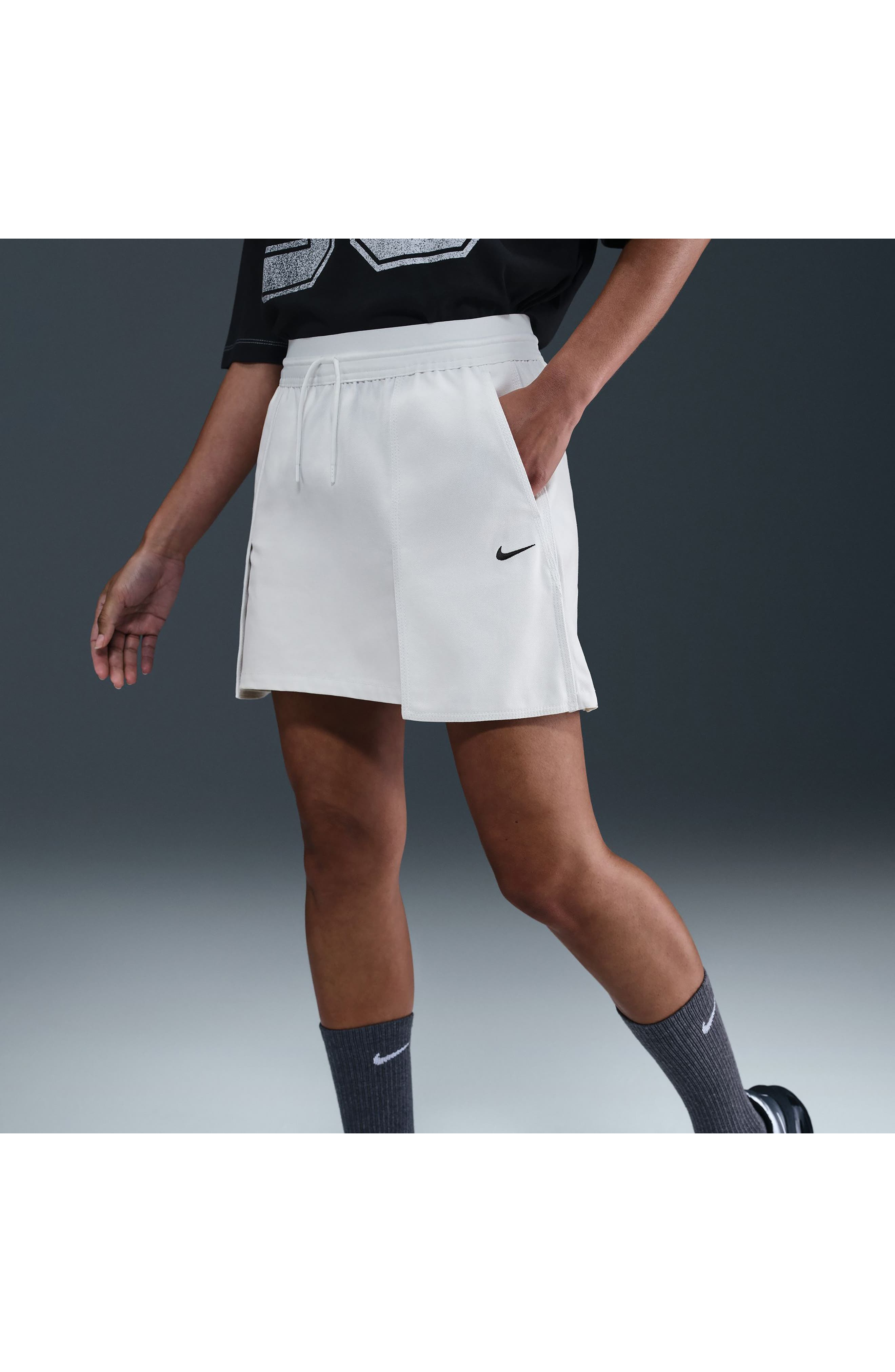 Nike Sportswear Cargo Skirt in Summit White/Black at Nordstrom - 8