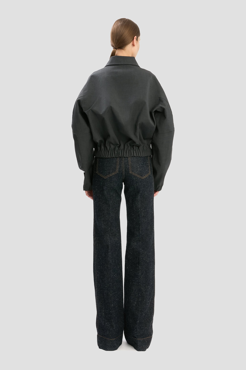 Victoria Beckham X Mackintosh Bomber Jacket In Charcoal 8