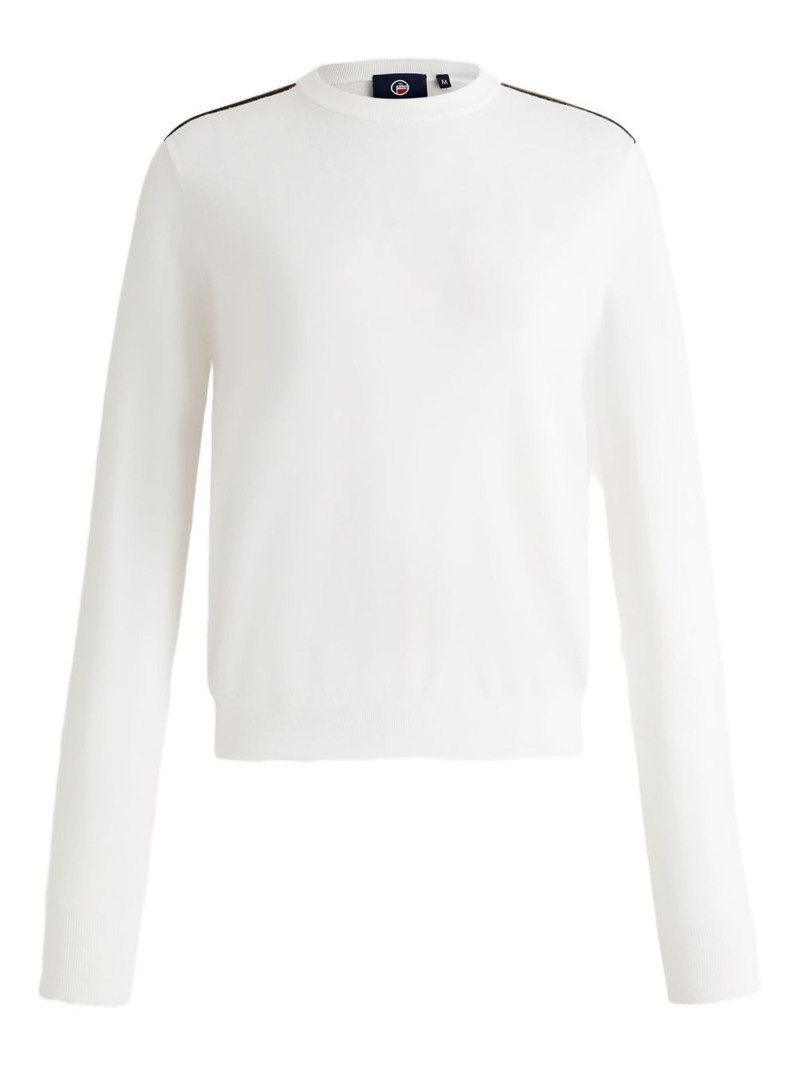 striped-detail sweater 1