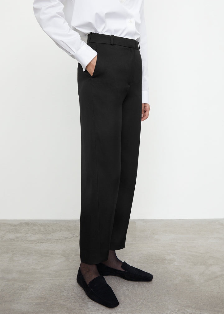 Twisted seam cotton wool trousers - 4