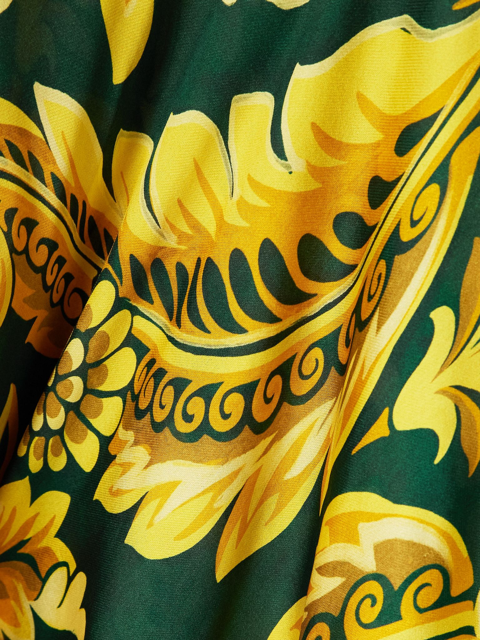 Printed silk blouse Yellow - 6