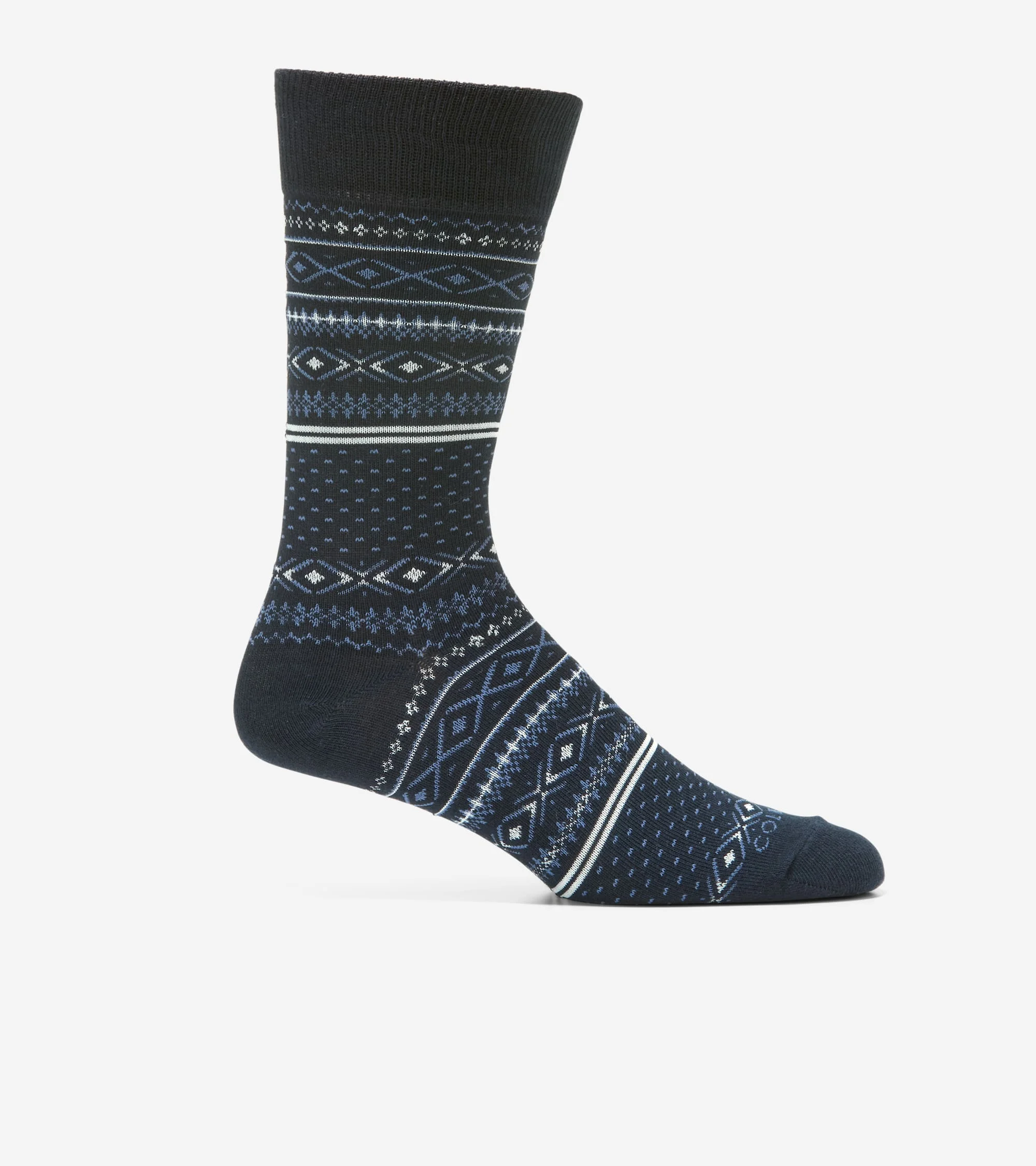 Men's Fair Isle Dress Crew Socks - 1