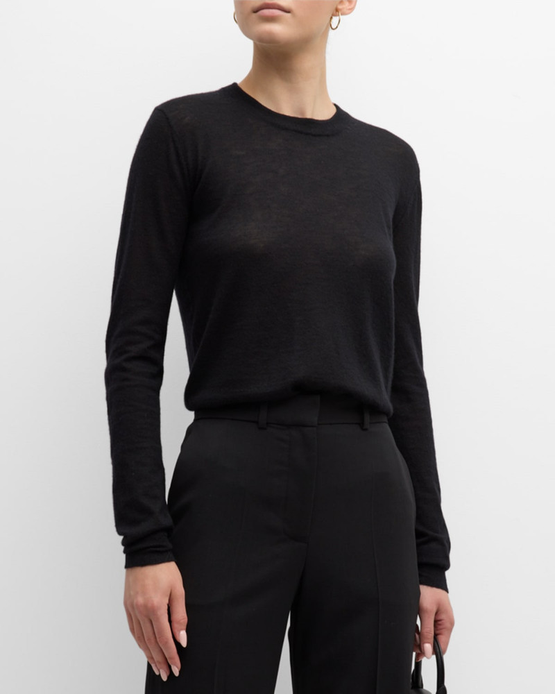 Cashair Cashmere Crewneck Long-Sleeve Shirt 4