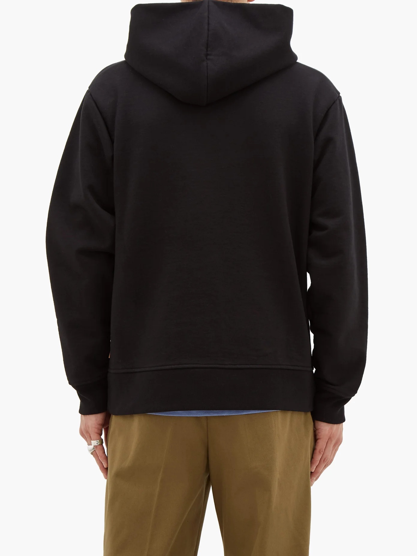 Forres logo-label cotton-blend hooded sweatshirt - 5