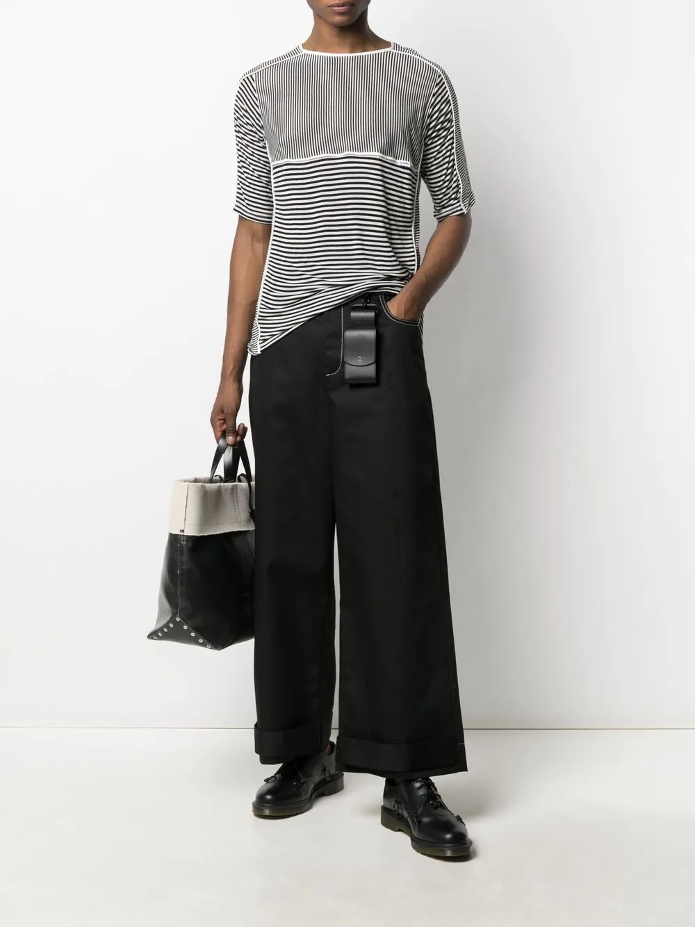 contrasting-stitch trousers - 2