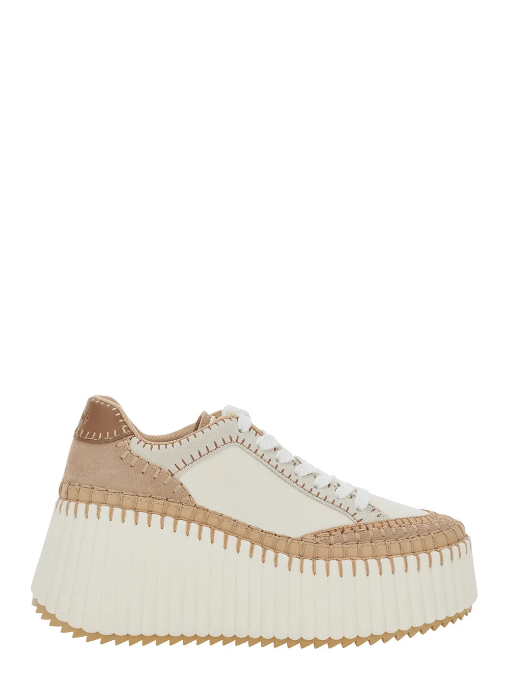 Chloé Women 'Nama' Beige Sneaker With Wedge And Stitching Details In Fabric Woman - 1