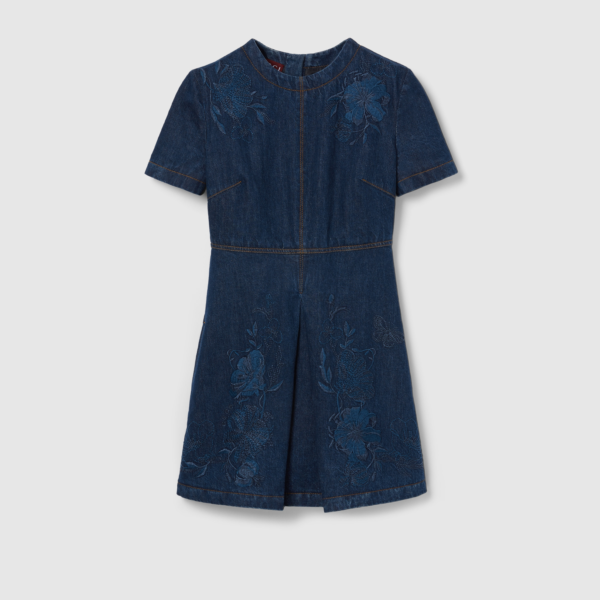 Denim dress with embroidery - 2