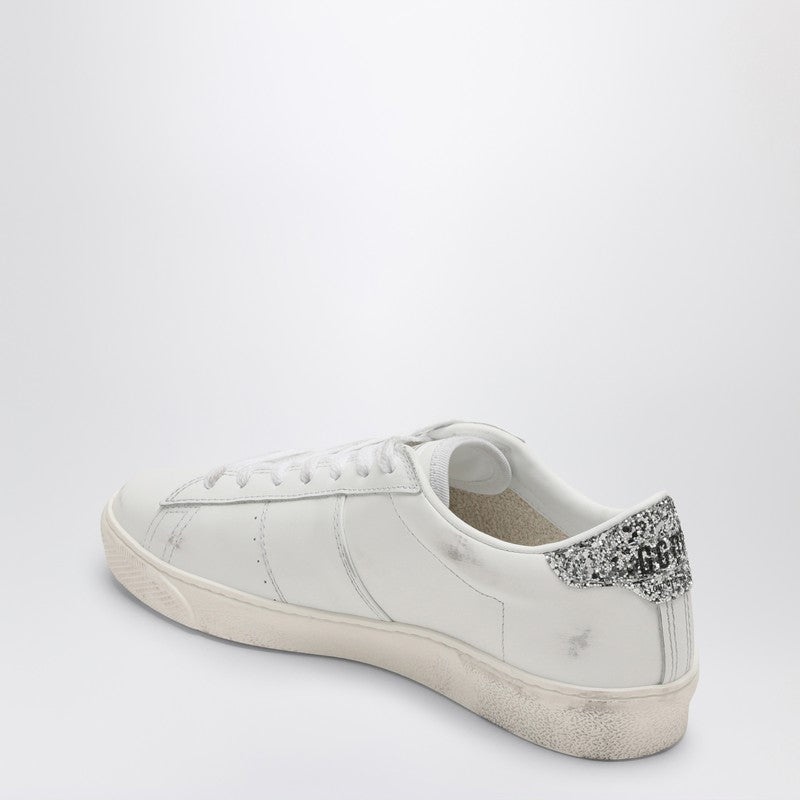 Golden Goose White Matchstar Sneaker With Silver Glitter Women - 4