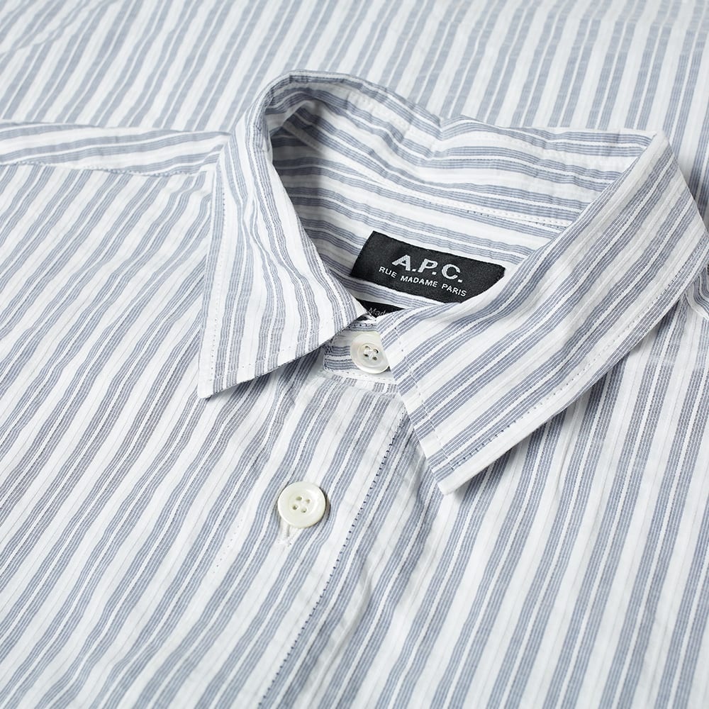 A.P.C. Short Sleeve Bryan Stripe Shirt - 2