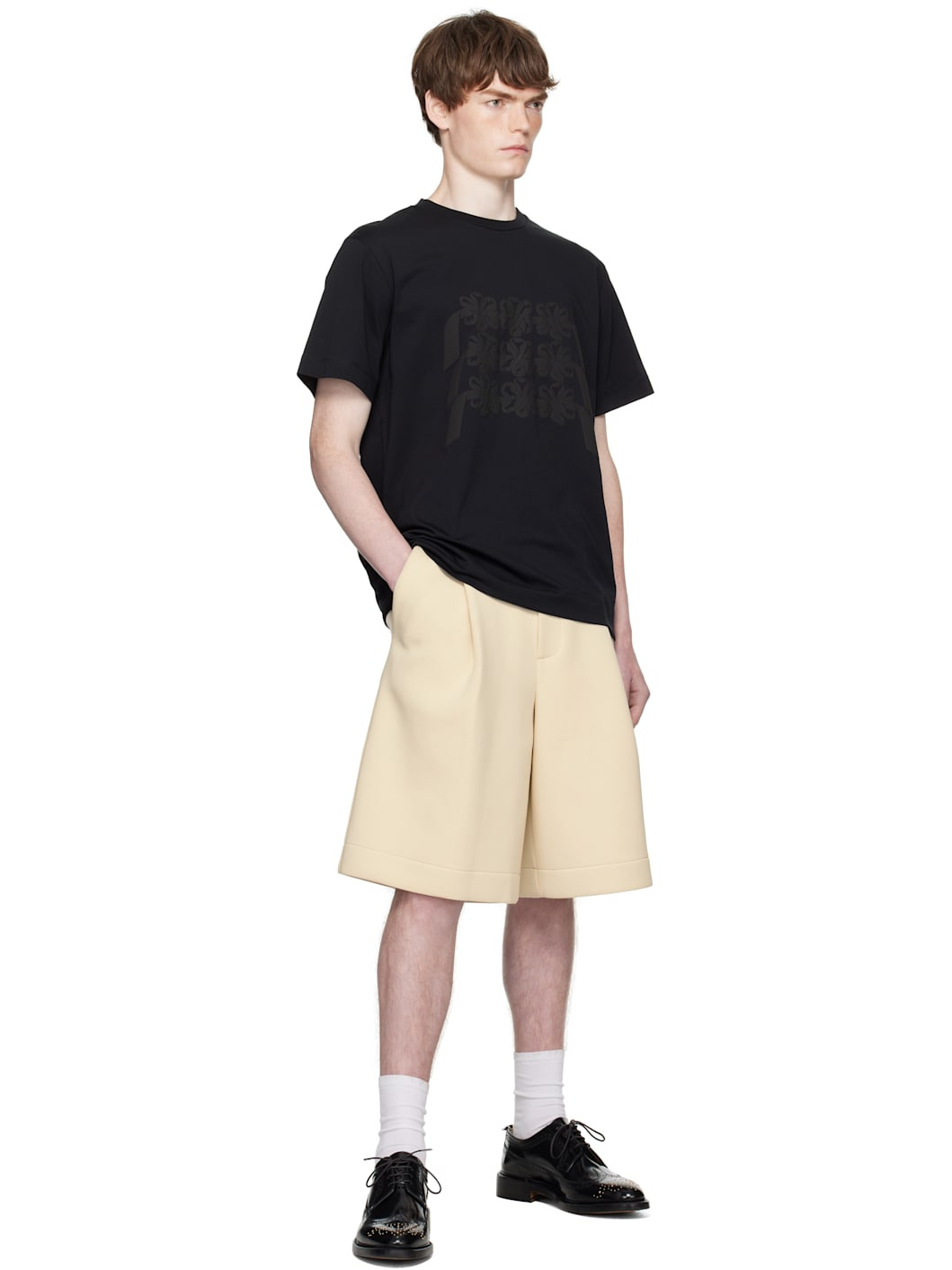 Black Ribbon Daisy Chain Print T-shirt - 4