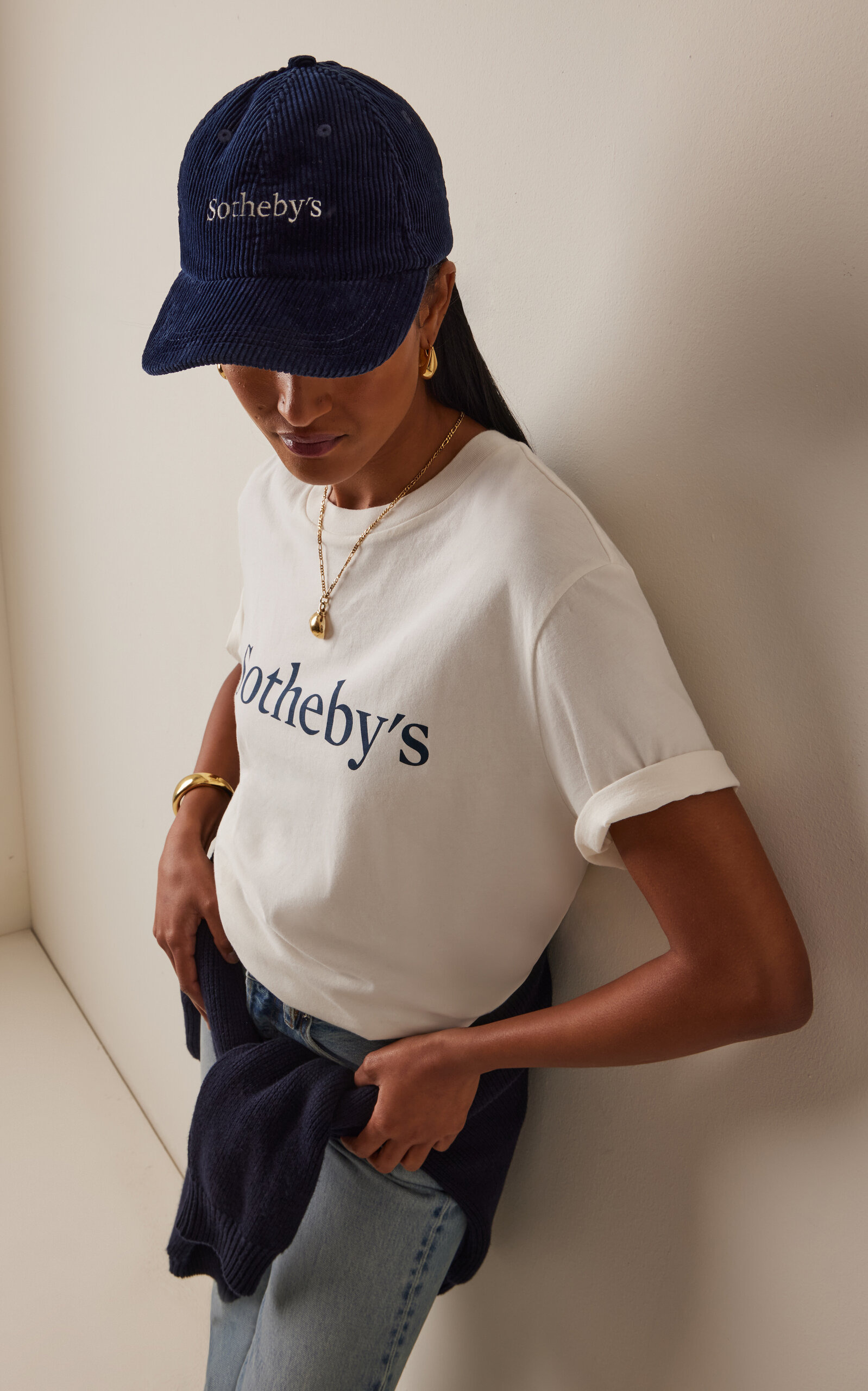x Sotheby's Corduroy Baseball Cap navy - 2