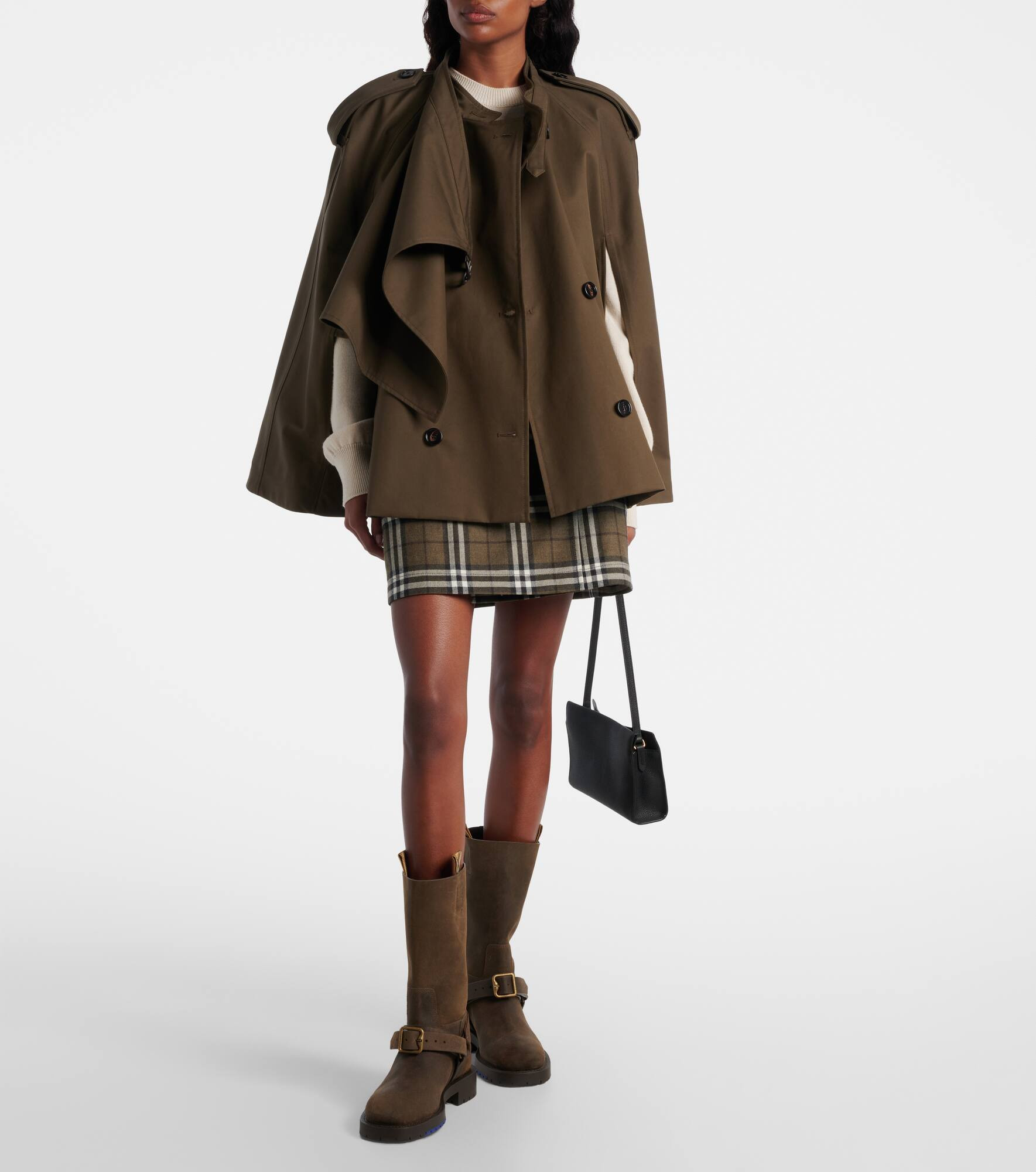 Burberry Check wool miniskirt - 2
