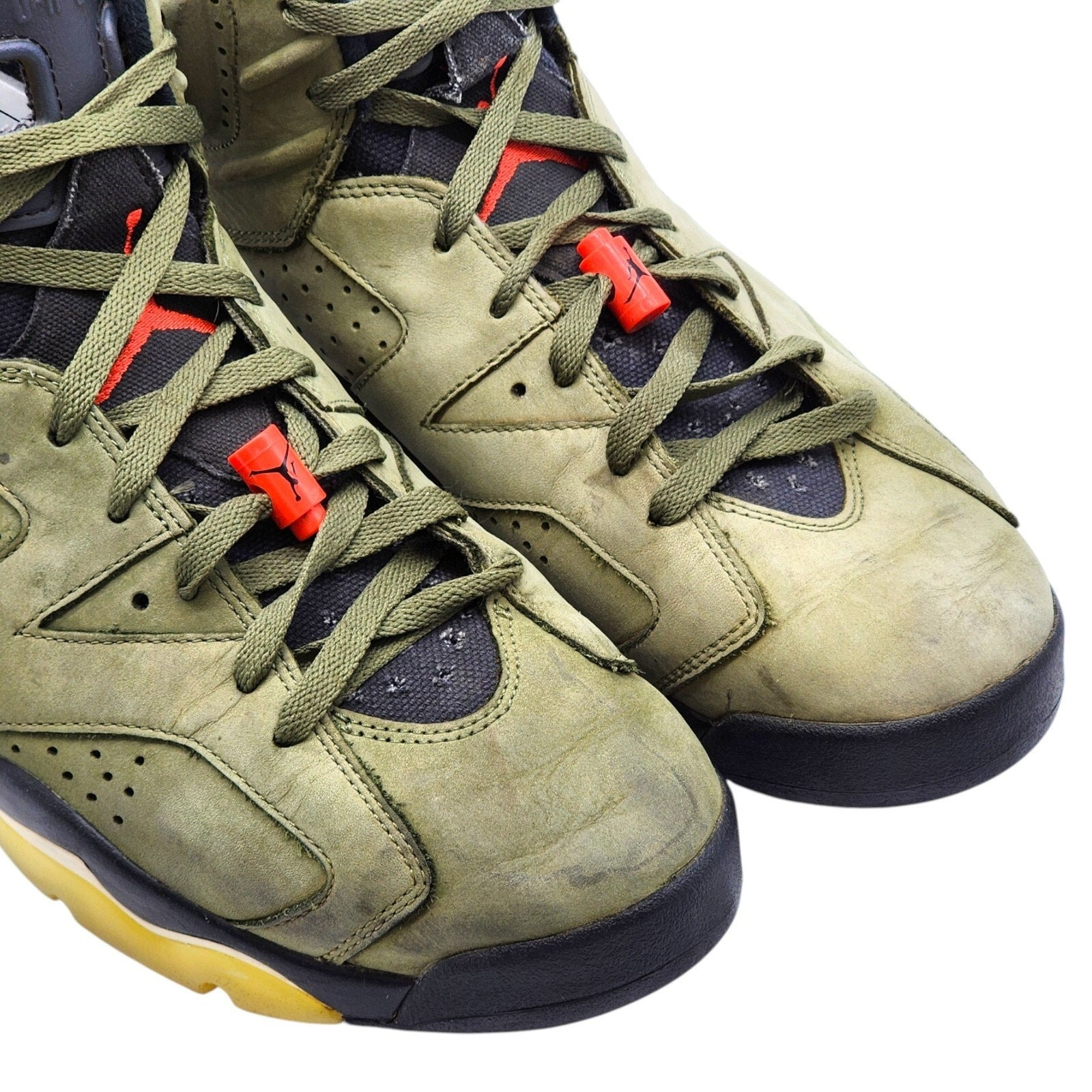 Jordan 6 Retro x Travis Scott Cactus Jack Olive CN1084-200 US 12 EU 46 preowned - 8