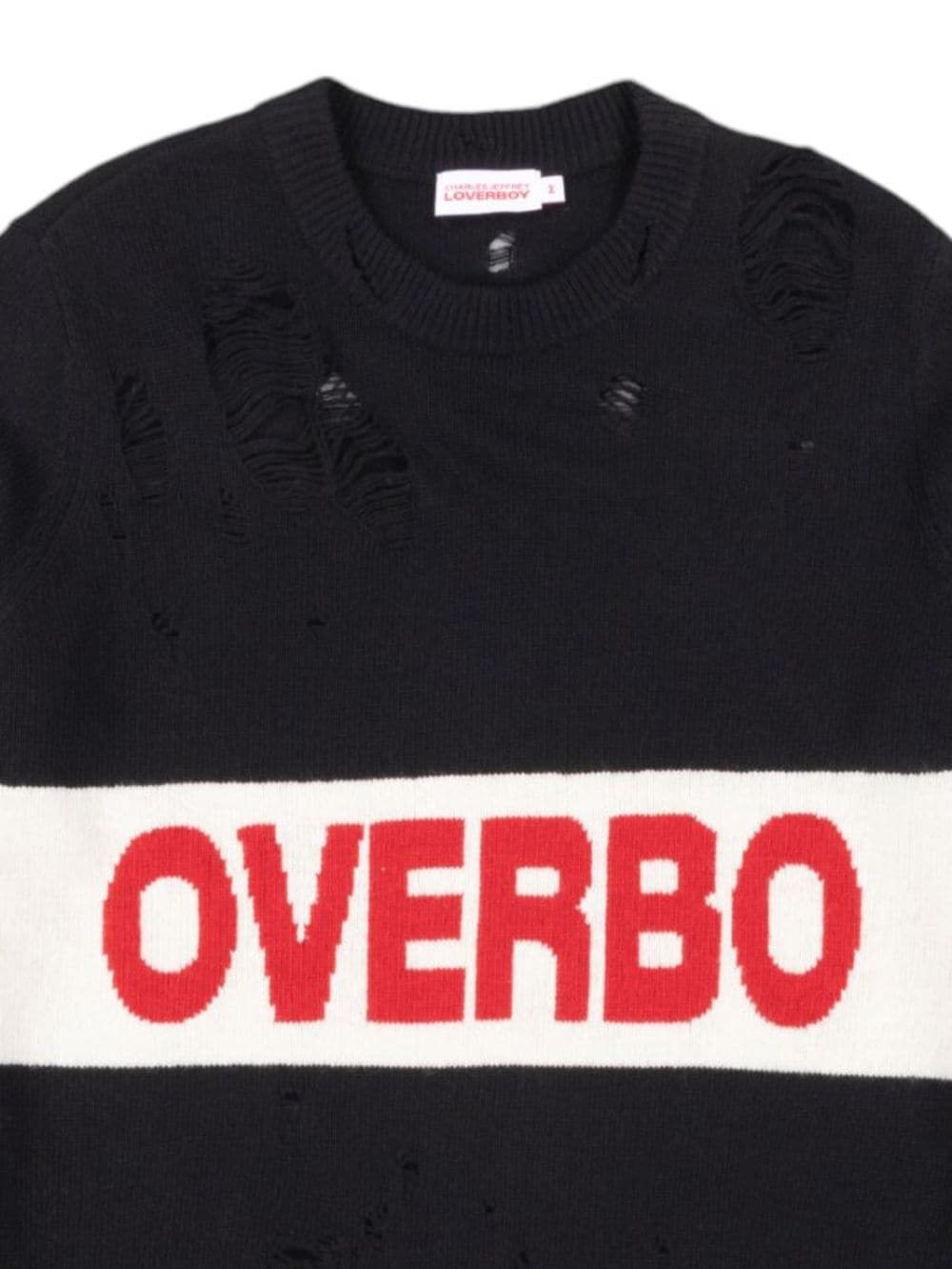 Logo-Intarsia Distressed Sweater - 2