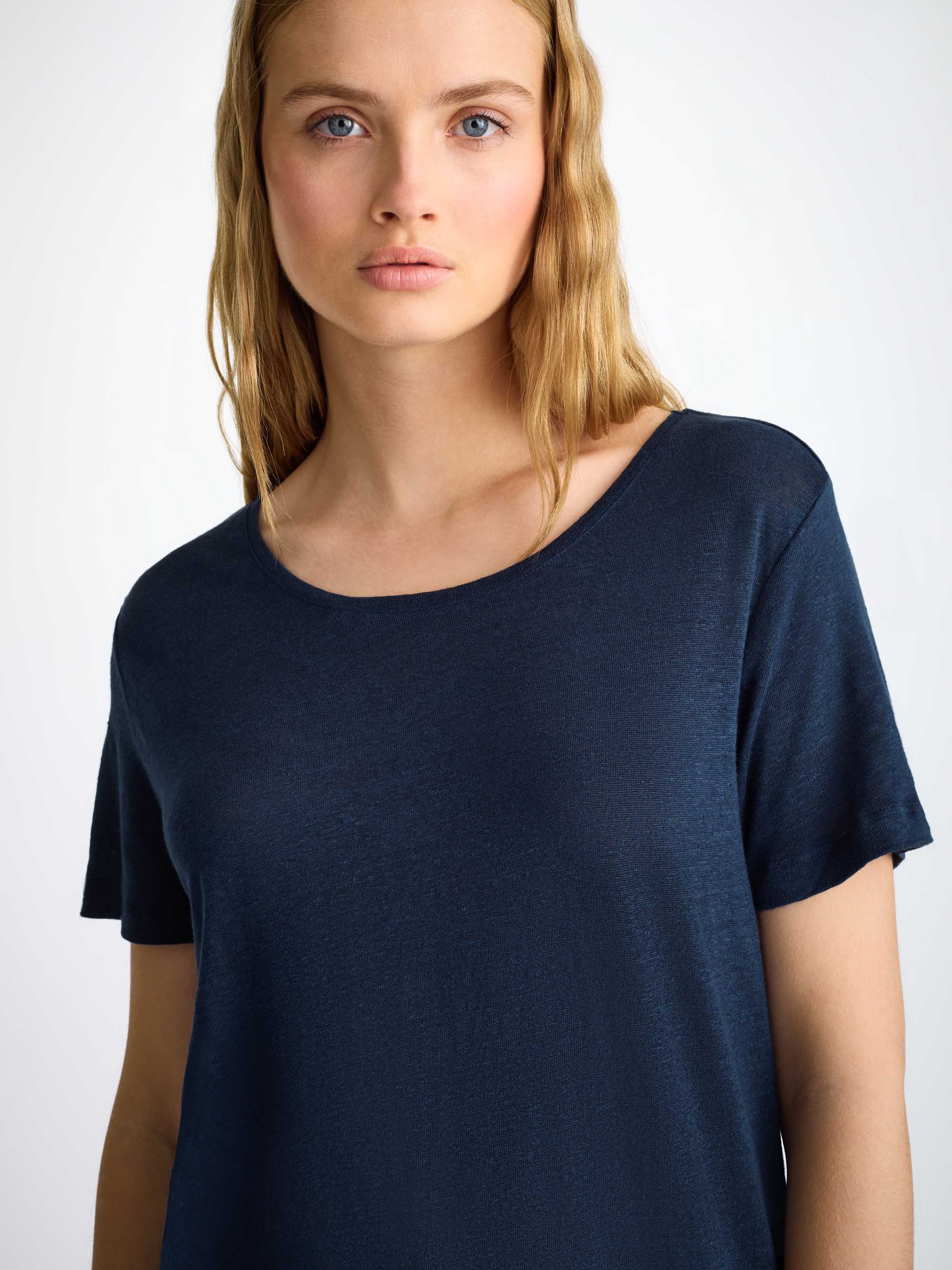 Women's T-Shirt Jordan Linen Navy - 2