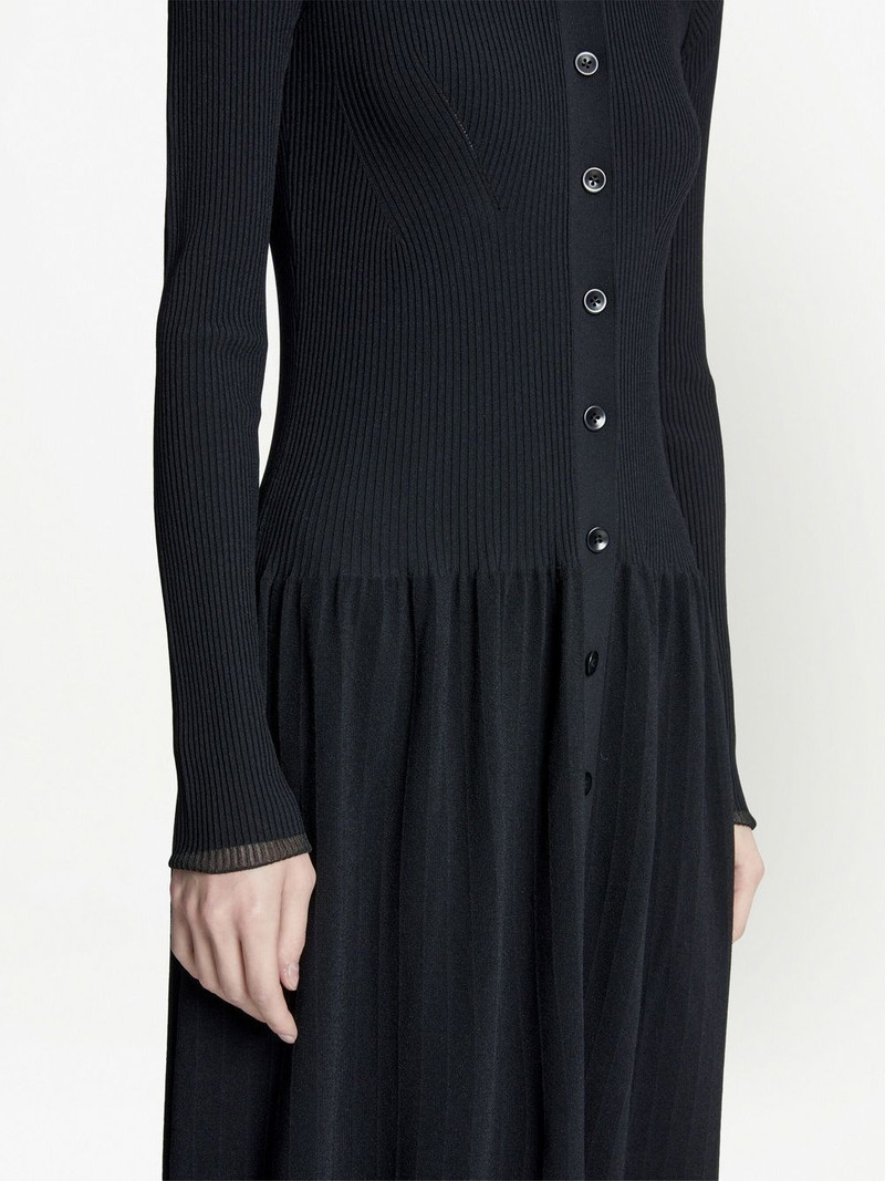 ribbed-knit button-front dress 5