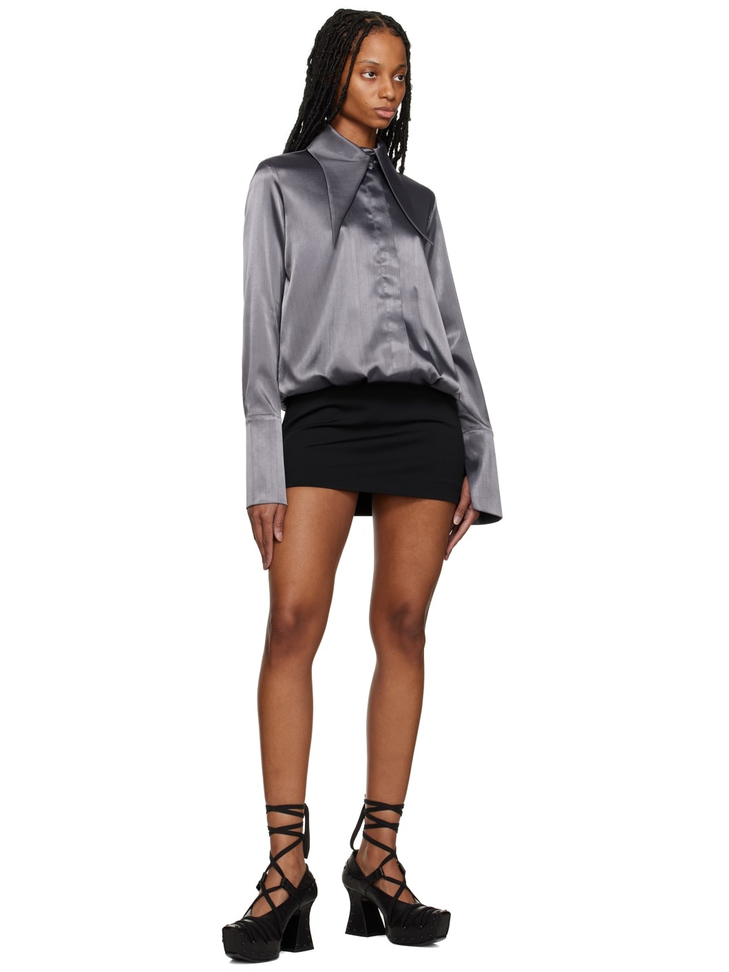 SSENSE Work Capsule – Gray Dara Minidress - 4