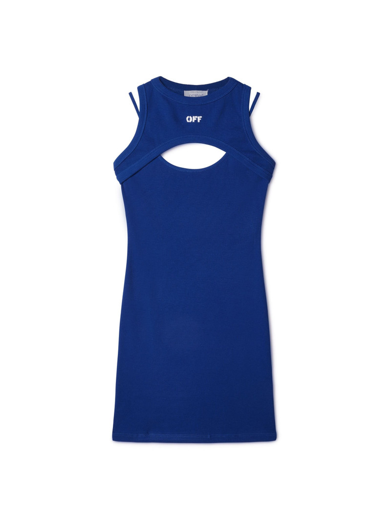 Off Stamp Rib Round Mini Dres 1
