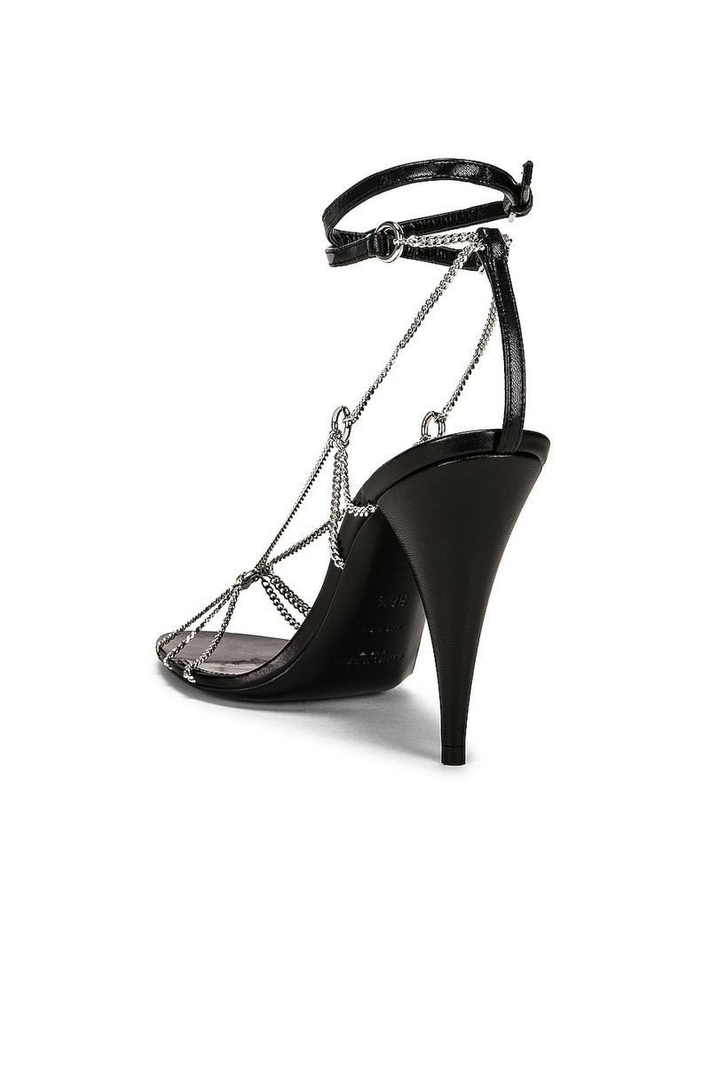 SAINT LAURENT Cristal Chain Sandals outlook