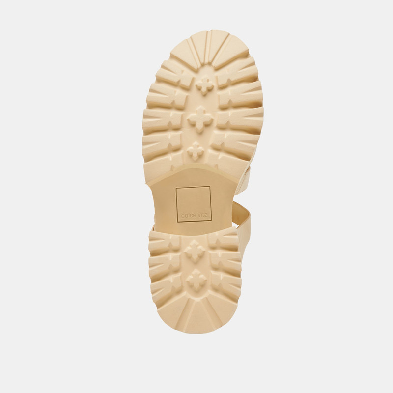 LASLY TONAL SANDALS LIGHT YELLOW LEATHER 11