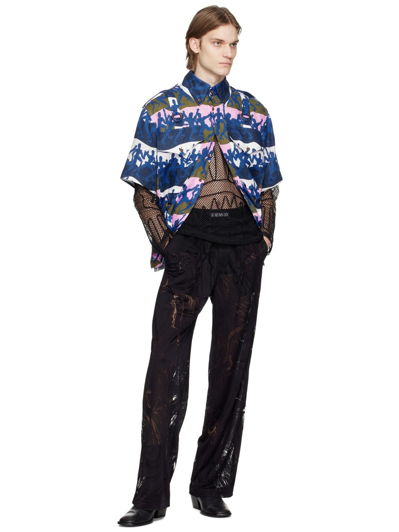 CHARLES JEFFREY LOVERBOY Blue Cargo Shirt outlook