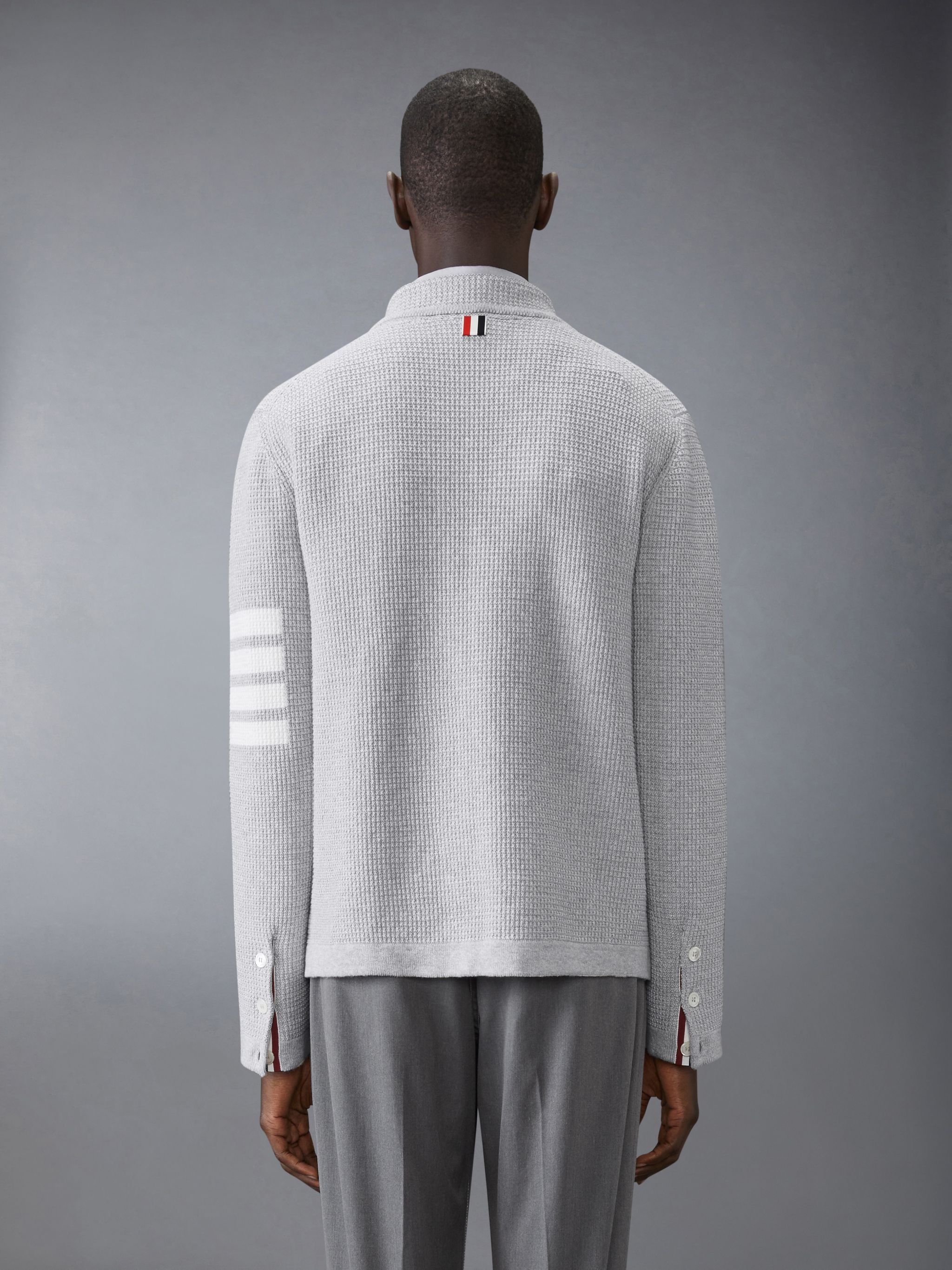 Linen Cotton 4-Bar Caridgan Jacket - 2