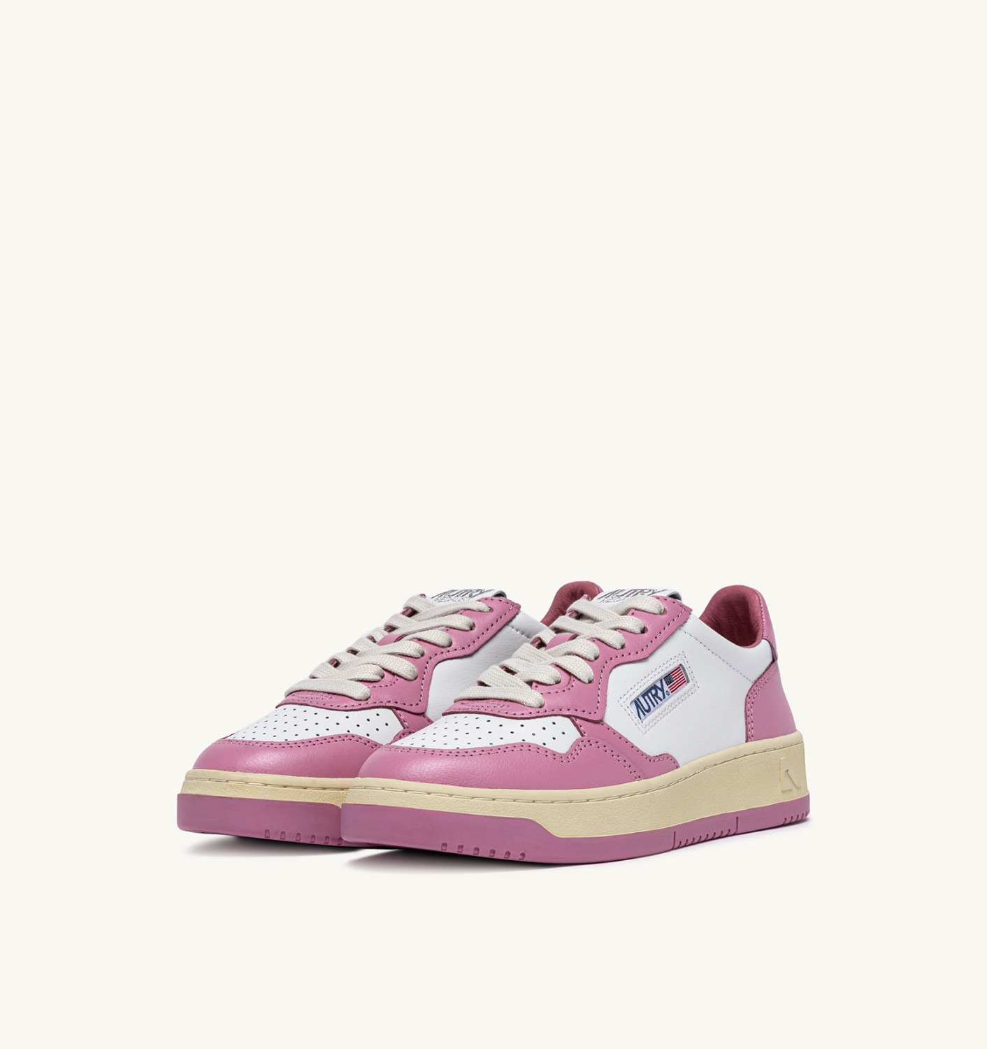 MEDALIST LOW SNEAKERS BICOLOR IN WHITE AND POLIGNAC LEATHER - 3