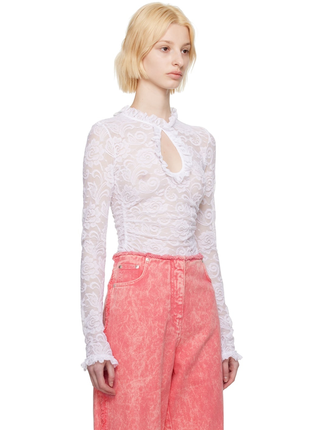White Body Long Sleeve T-Shirt - 2