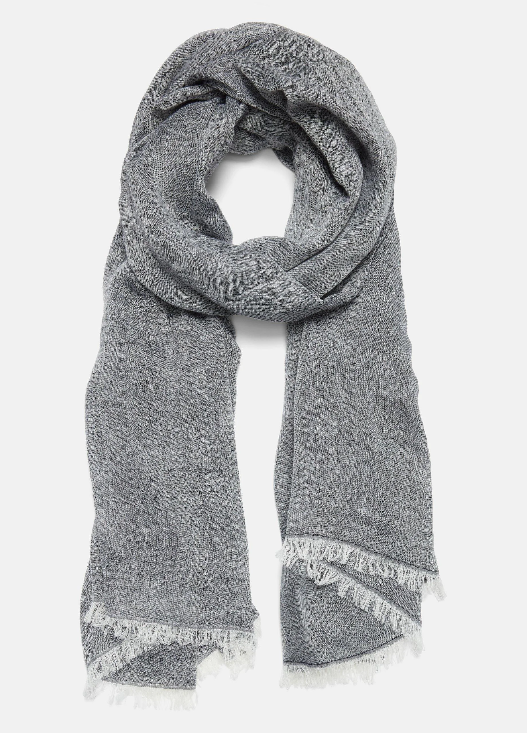 Cotton Gauze Bi-Color Scarf - 1