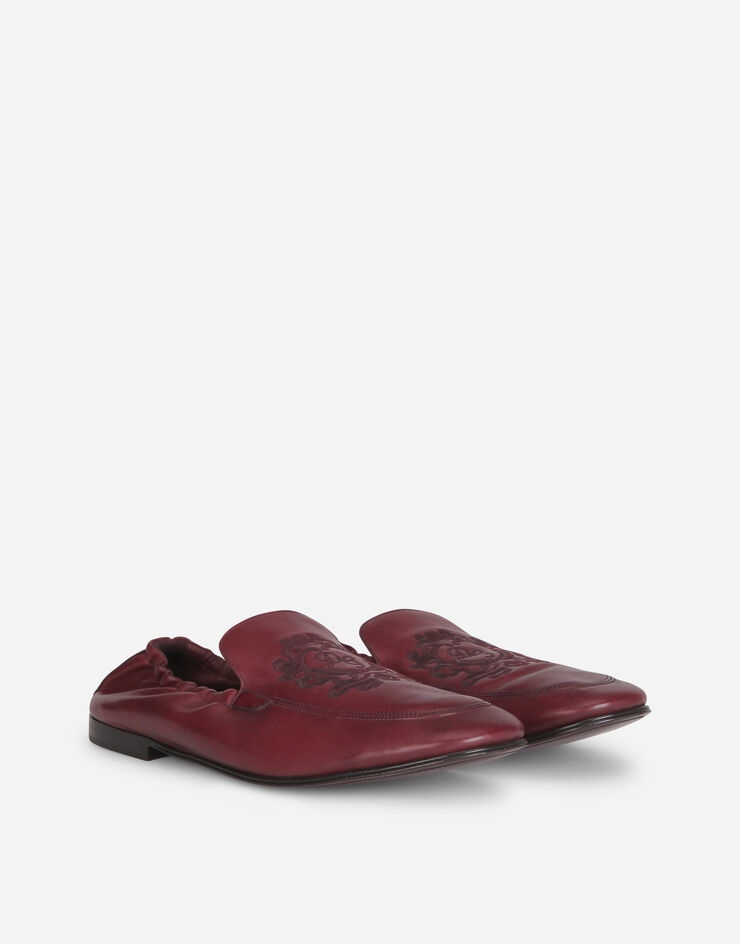 Calfskin loafers with DG coat of arms embroidery - 2