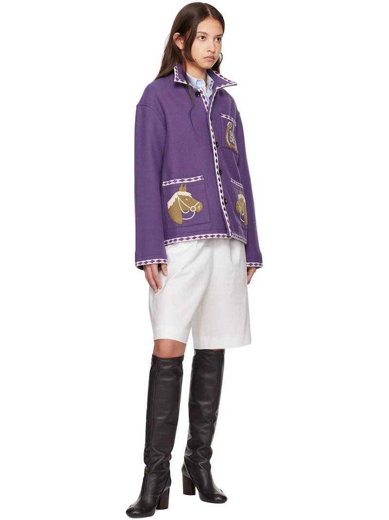BODE Purple Bronco Appliqué Jacket outlook