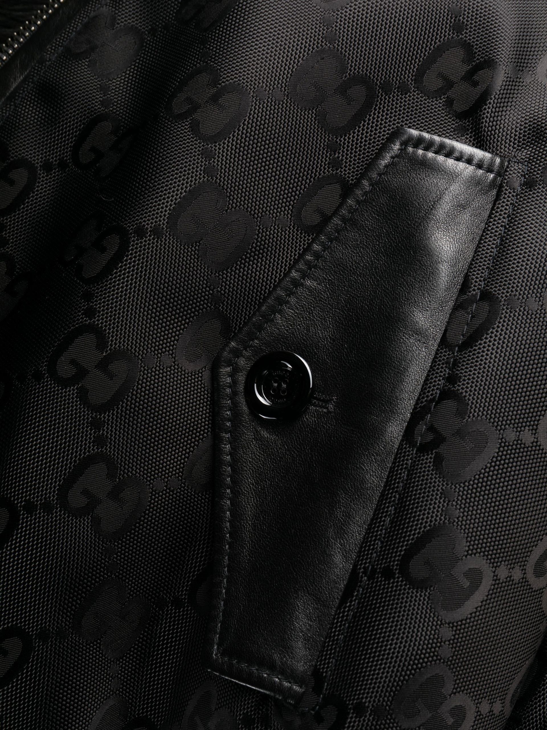 Black Reversible Shearling Jacket - 7
