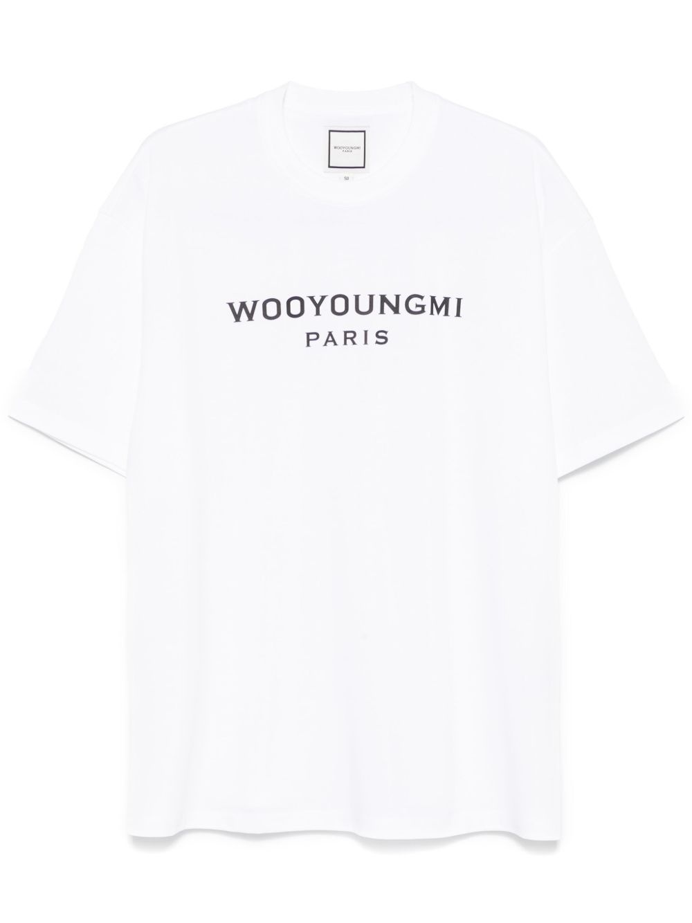 【WOOYOUNGMI】Backlogo Paris Printed Short Sleeve T-Shirt Wooyoungmi logo-print cotton T-shirt | REVERSIBLE