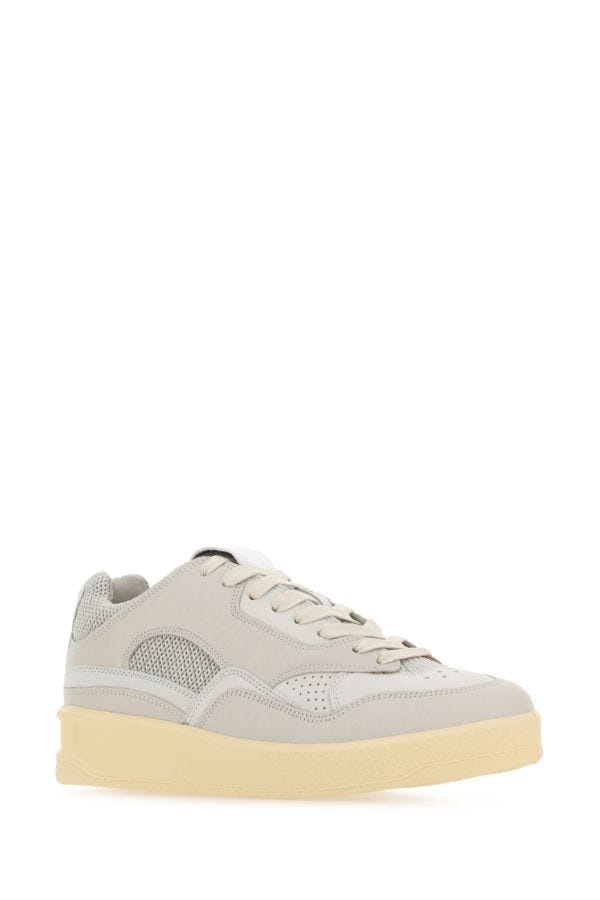 スニーカー JIL SANDER Grey Canvas And Rubber Basket Sneakers Jil Sander JIL SANDER Grey Canvas And Rubber Basket Sneakers