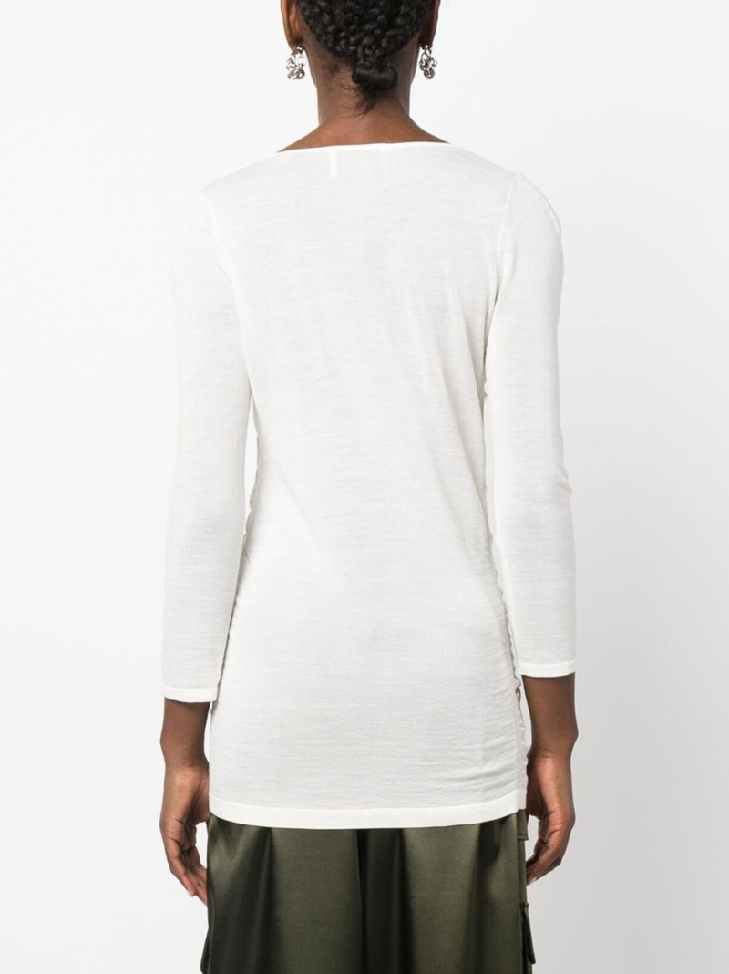 gathered-detail long-sleeve top 4