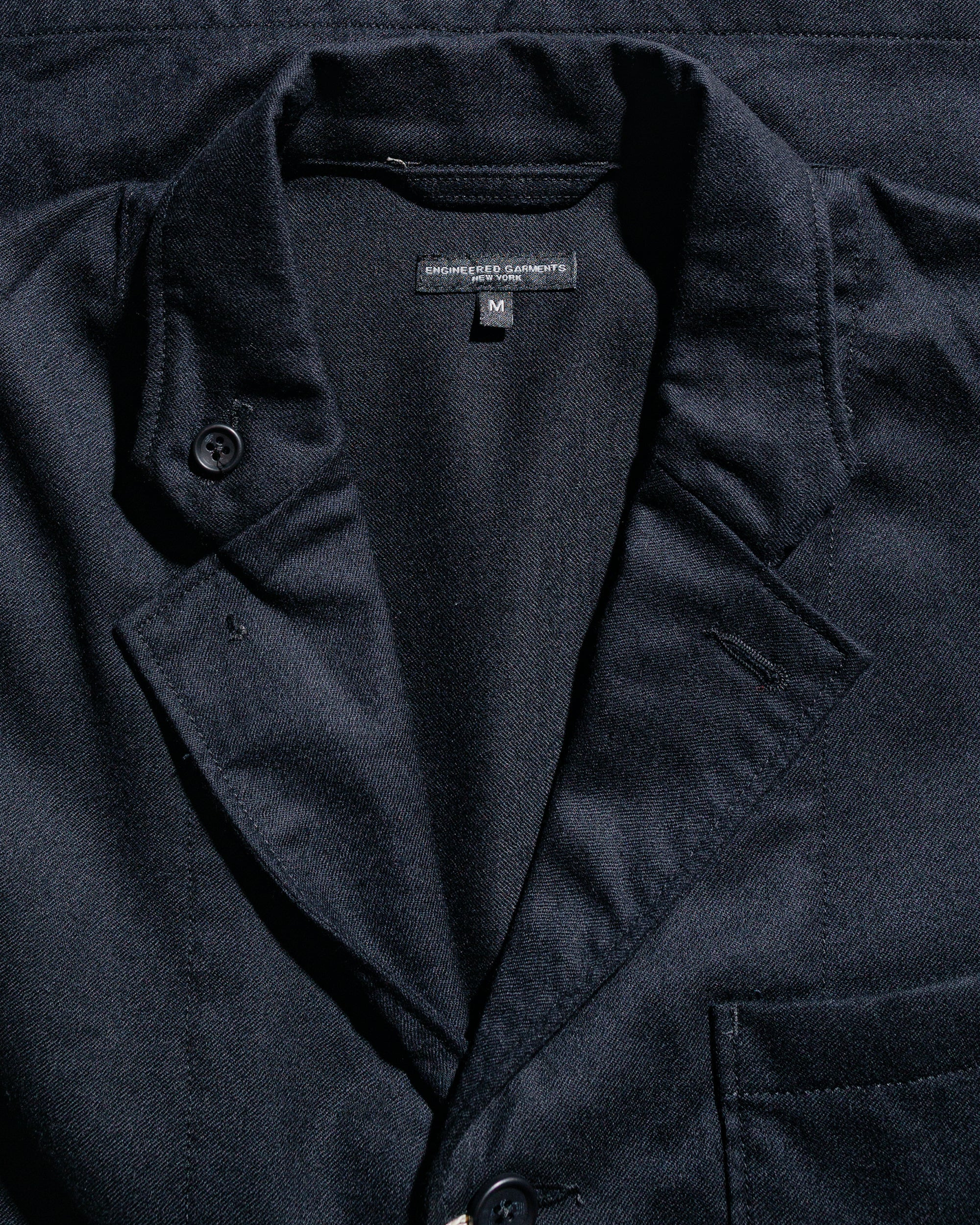 Loiter Jacket Dark Navy High Count Worsted Wool - 5