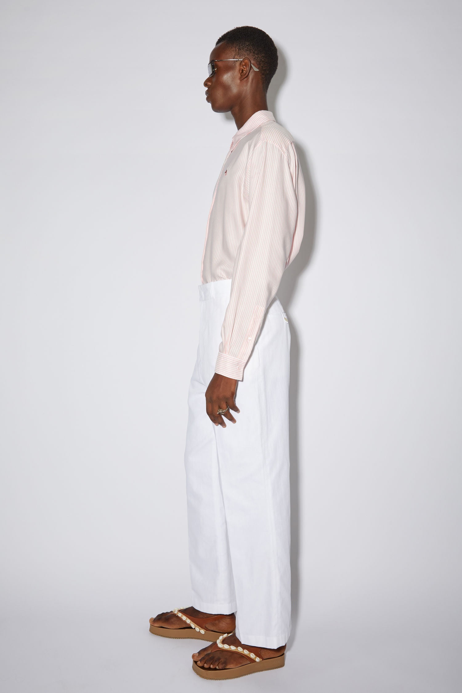 Wide leg trousers - White - 4