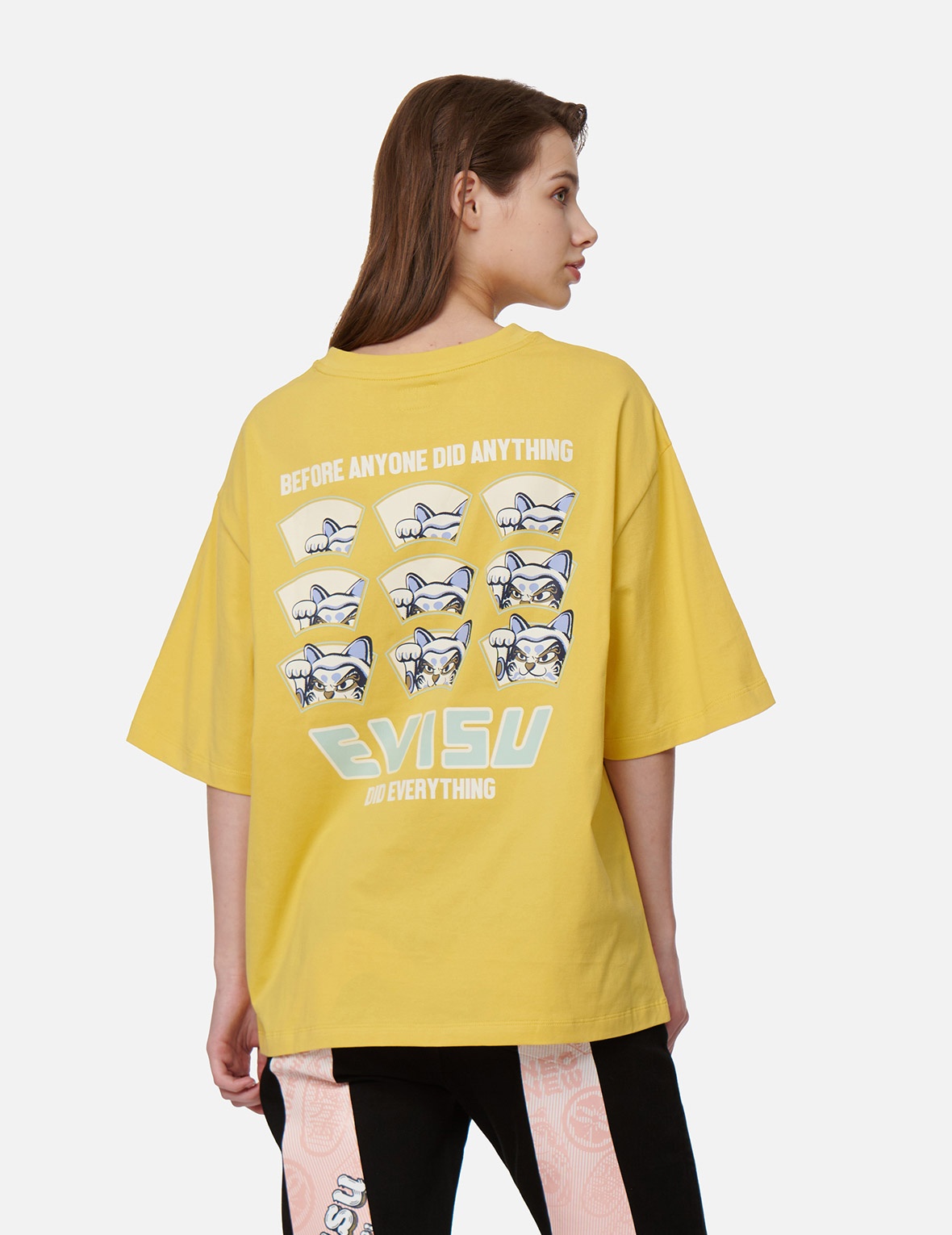 FORTUNE-CAT HIDE-AND-SEEK PRINT OVERSIZED T-SHIRT - 7