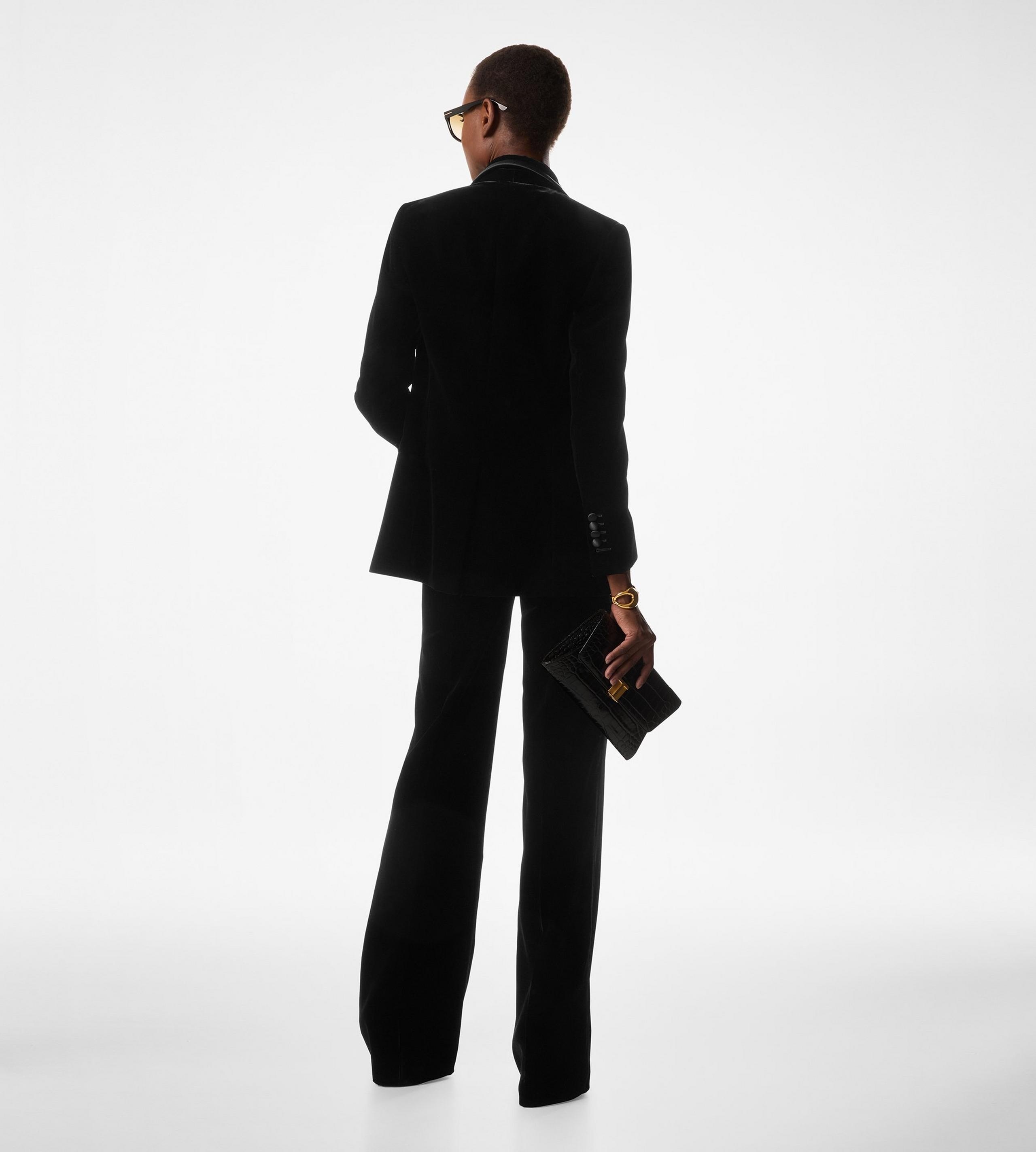 VELVET TAILORED BOOT CUT PANTS - 3